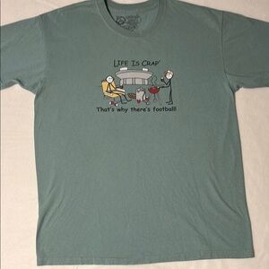 Tailgating T shirt Forest Green by Life  is Crap Sz L